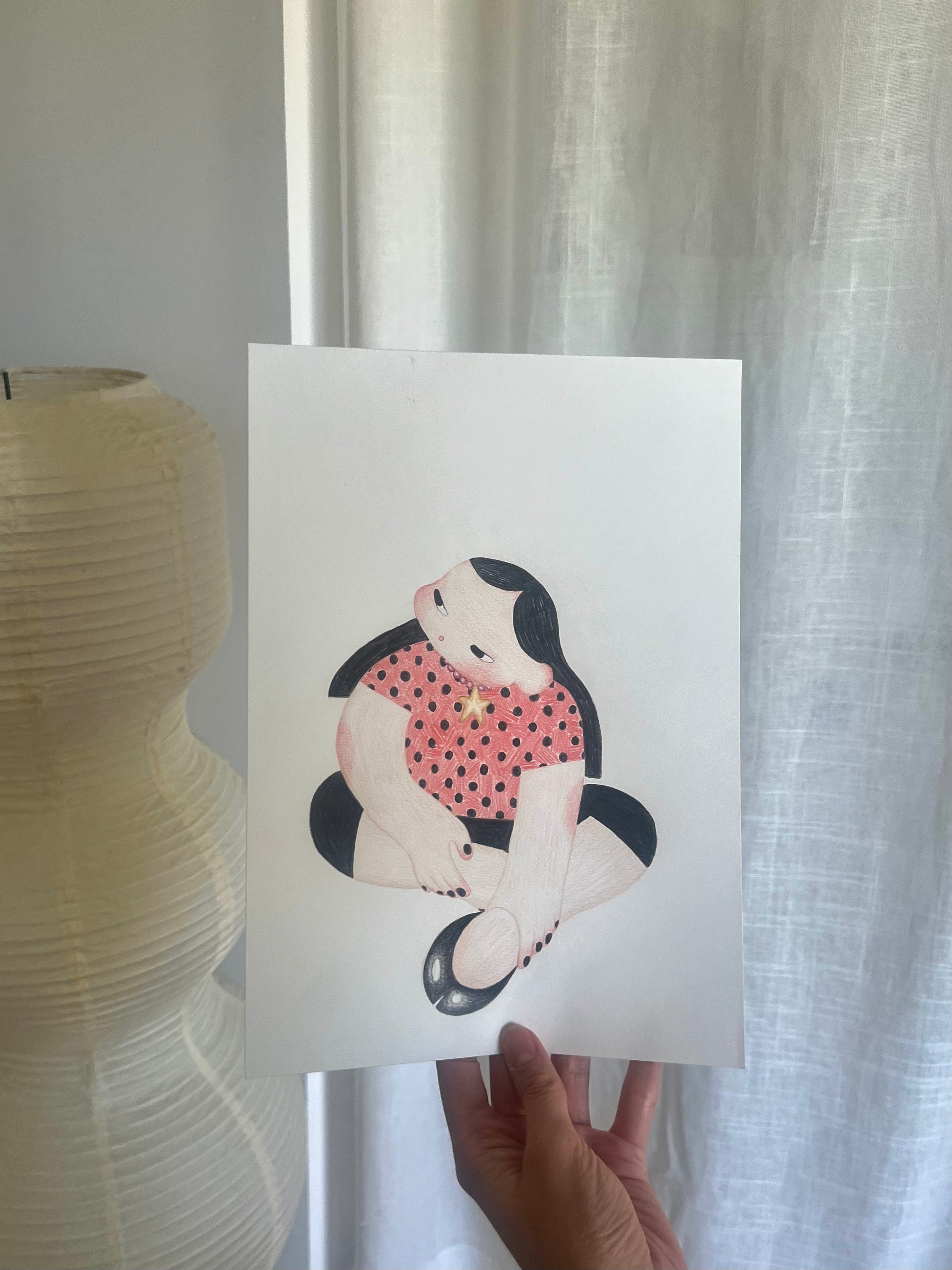 Original artwork "a star and lots of dots"